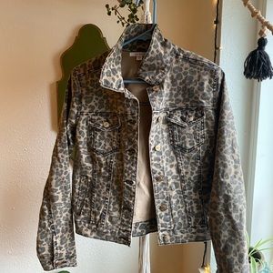 Cheetah denim jacket